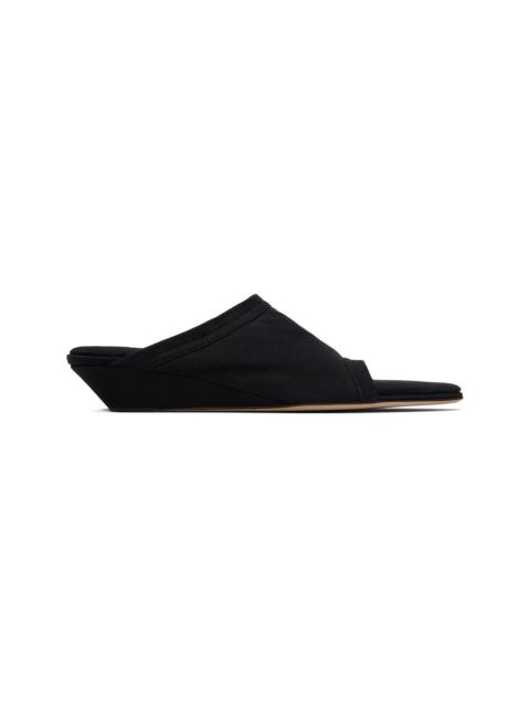 Black 25mm Stretch Flat Mules