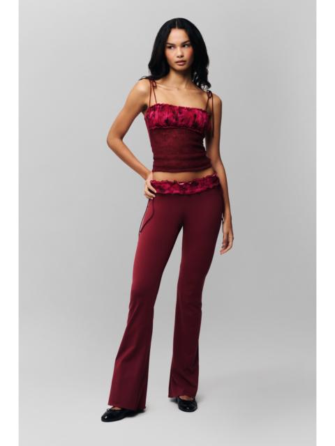 RUCHED SIDE TIE STRETCH PANT