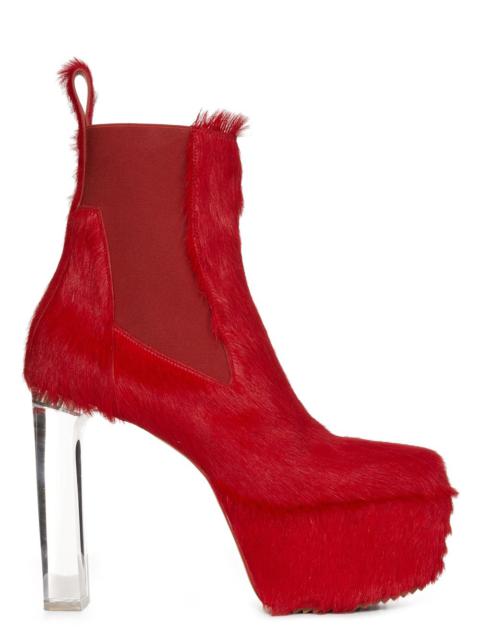 130mm calf-hair platform boots