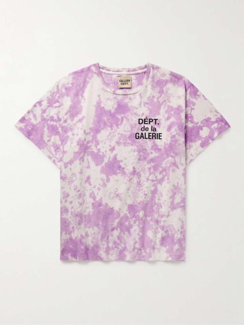Tie-Dyed Logo-Print Cotton-Blend Jersey T-Shirt