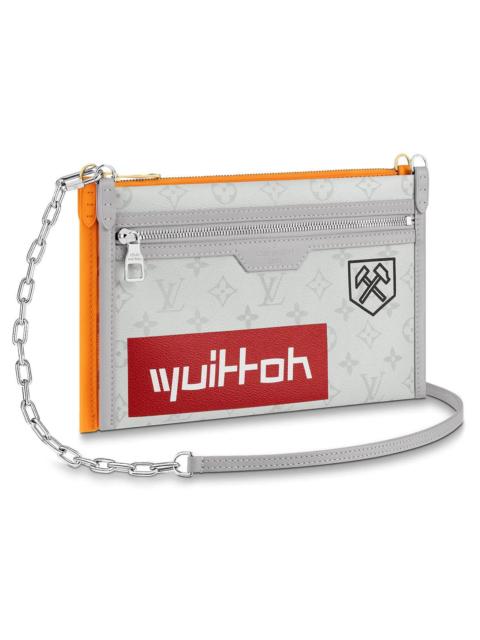 Louis Vuitton Double Flat Messenger Monogram Logo Story White/Orange