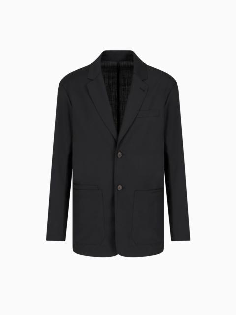 SINGLE-BREASTED JACKET IN SUPER LIGHT WOOL