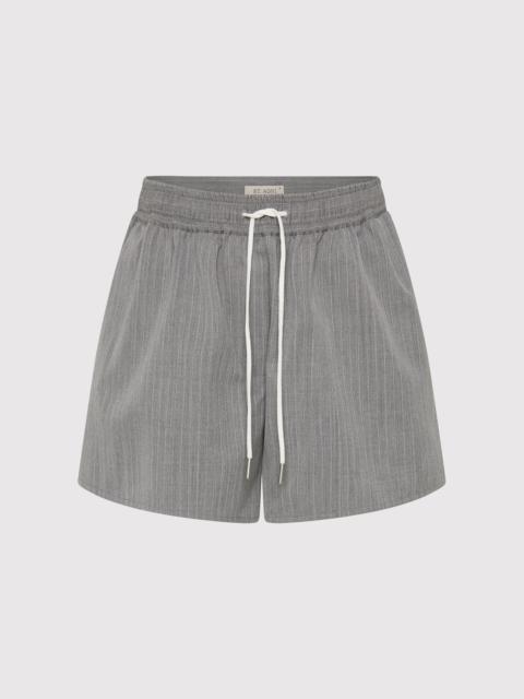 Tailored Boxer Shorts - Grey Pinstripe