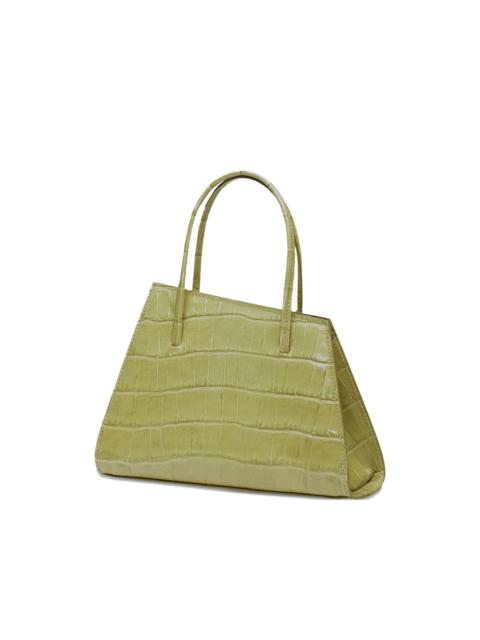 mini croc-embossed leather top-handles tote bag