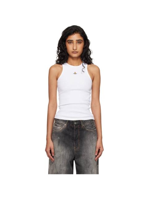 White Rib Jersey 90s Tank Top