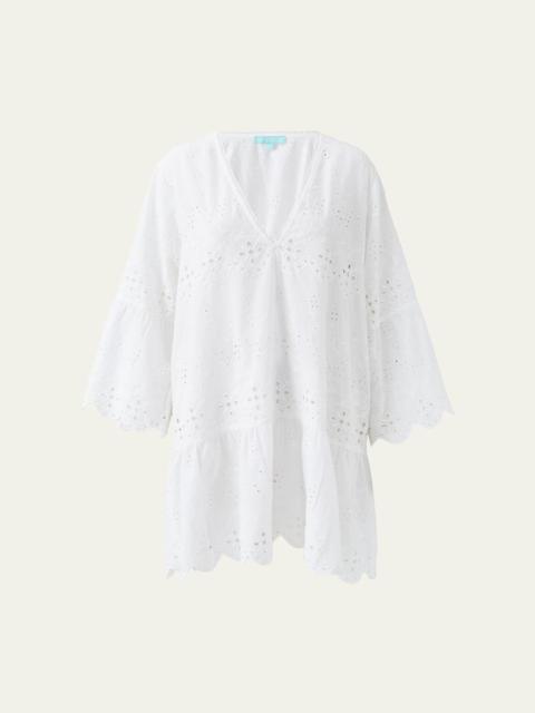 May Eyelet Embroidered Kaftan Coverup