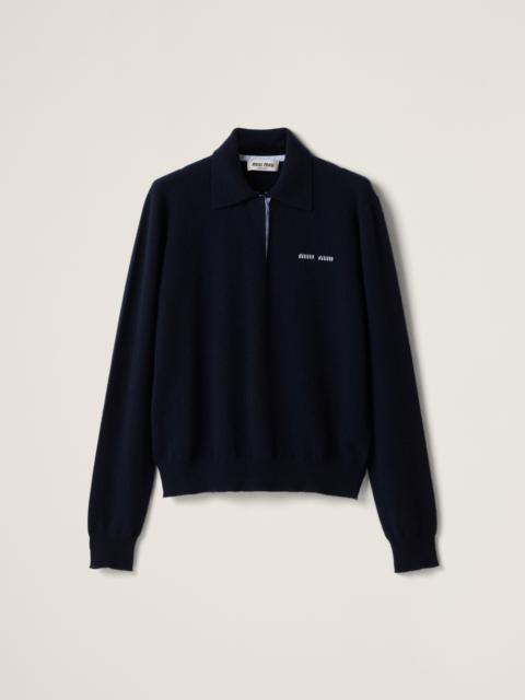 Cashmere polo sweater