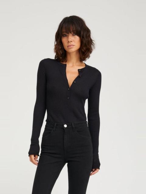 BLACK CASHMERE HENLEY