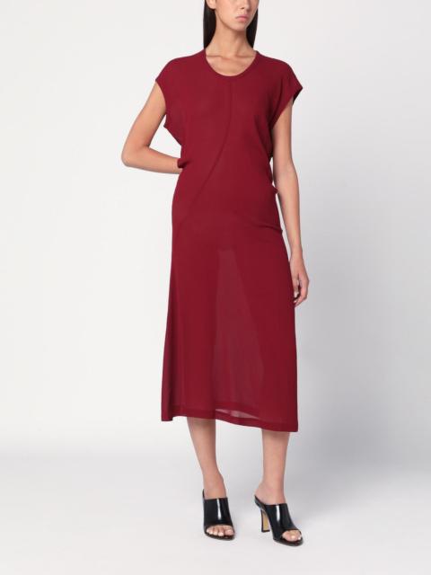 S-Curve dress in bordeaux chiffon