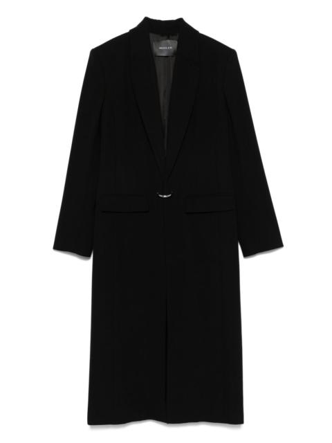 single-breasted ring-fastening coat