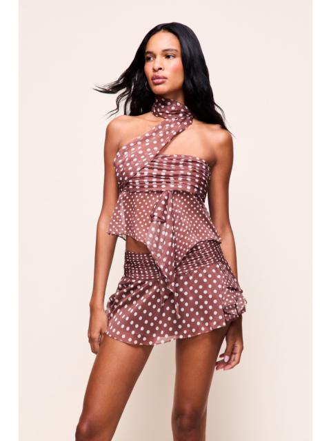 CHIFFON SLIT MINI SKIRT