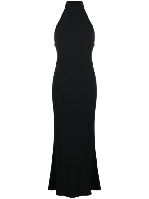 halterneck midi dress