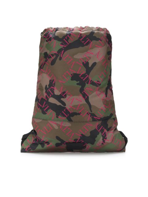 Camouflage drawstring backpack