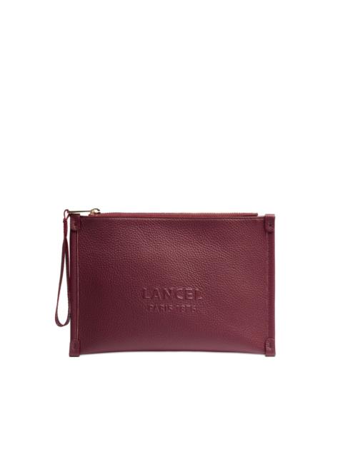 Jour embossed-logo clutch bag