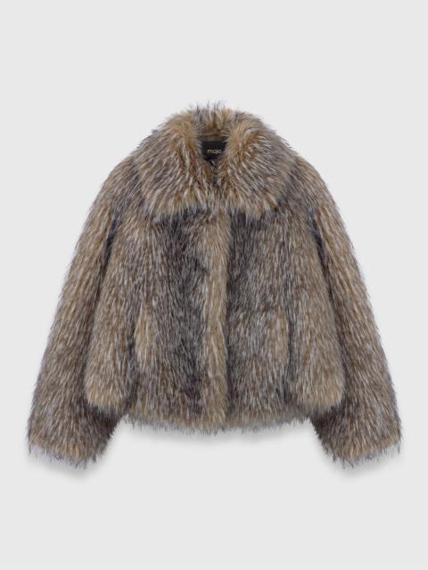 Short faux fur coat