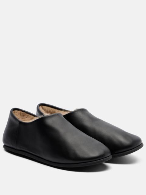 Big Boot leather slip-on shoes