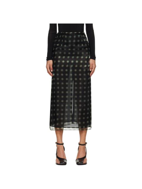 Green Dia Midi Skirt