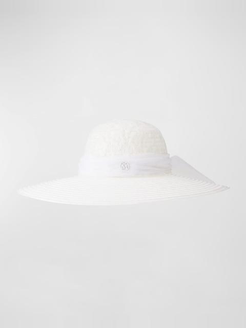 Large-Brim Blanche Bridal Hat