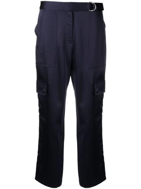 high-waist cargo trousers