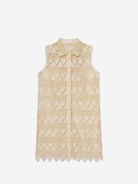 The Deco Lace Dress in Ecru