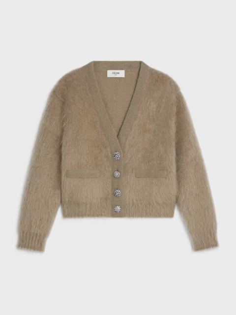cardigan jacket in brushed mohair