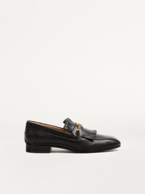 VLOGO SIGNATURE KIDSKIN LOAFER WITH FRINGES