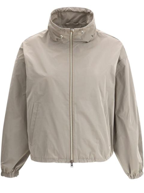 drawstring-collar jacket