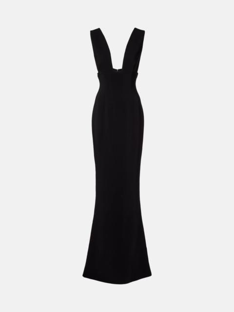 Crêpe jersey gown