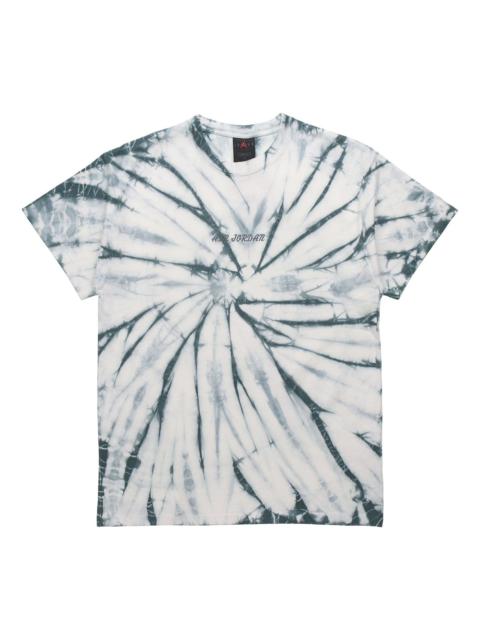 Air Jordan Tie Dye Printing Loose Knit Short Sleeve Green DQ3903-101