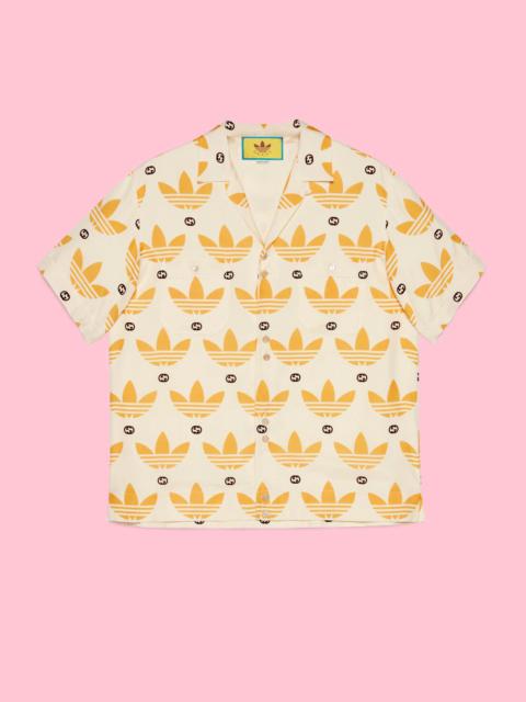 adidas x Gucci Trefoil print bowling shirt
