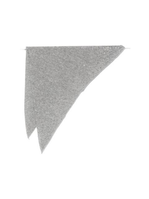 crystal-embellished cashmere scarf