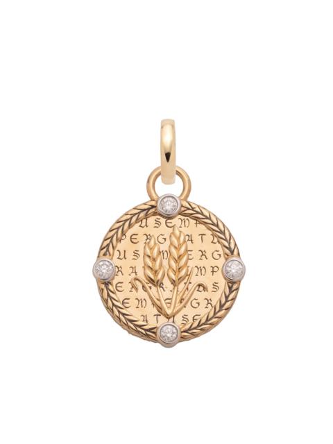 Diamond Infinite Gratitude Braided Wheat Baby Medallion