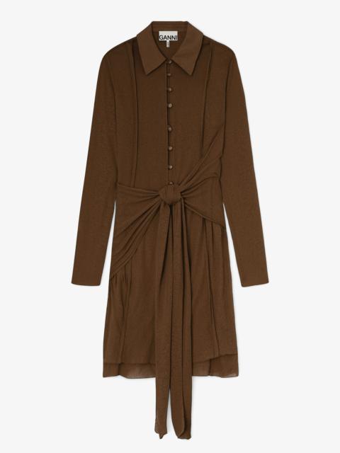 SHORT DRESS IN MARL MESH