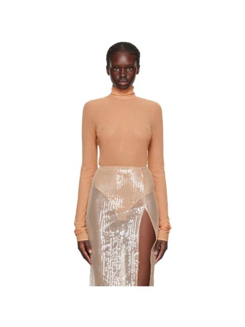 Beige Glitter Bodysuit