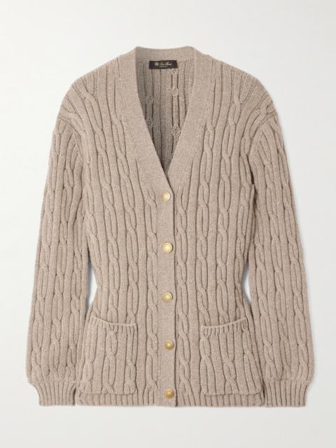 Cable-knit Cashmere-blend Cardigan