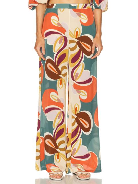 Organic Floral Wide Leg Pant