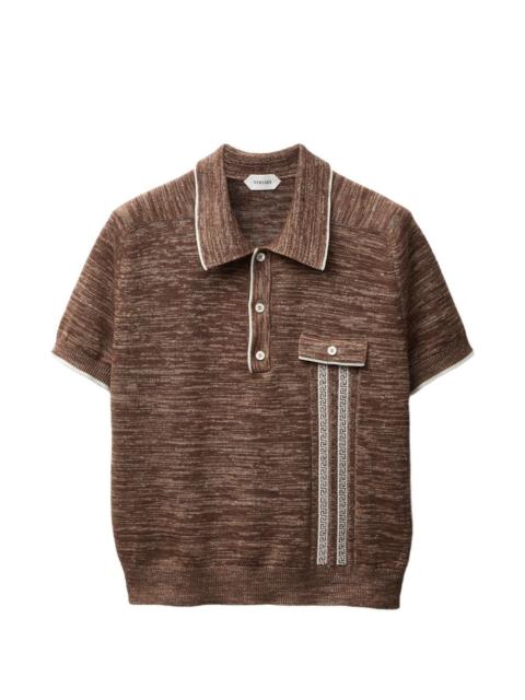 mouliné jacquard knit polo