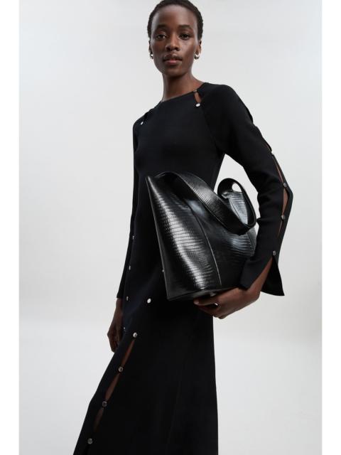 Petite Viscose Blend Stud Keyhole Detail Knit Maxi Dress