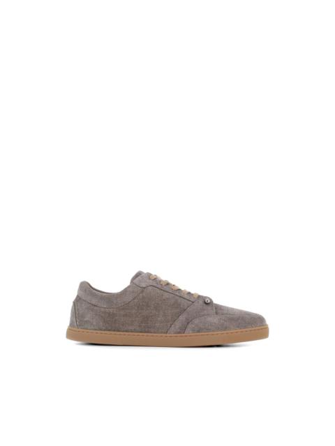perforated suede sneakers