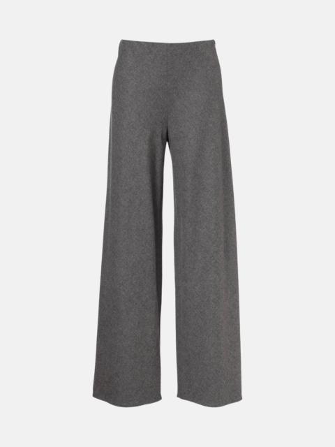 High-rise wide-leg pants