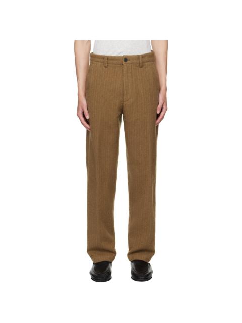 Tan Striped Trousers