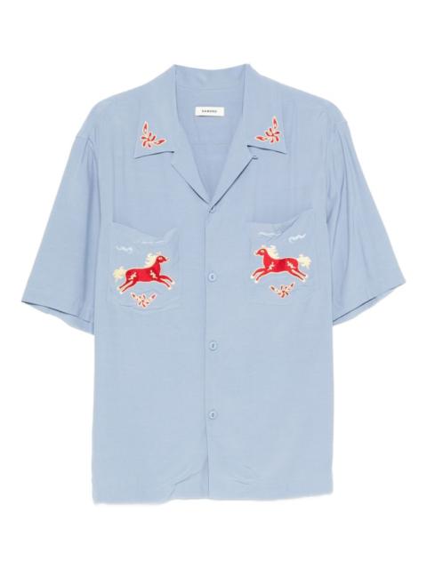 horse-embroidered shirt