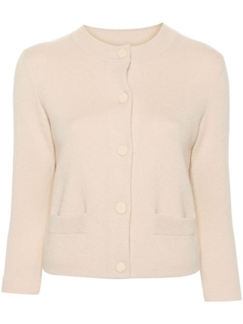 shrunken snap cardigan