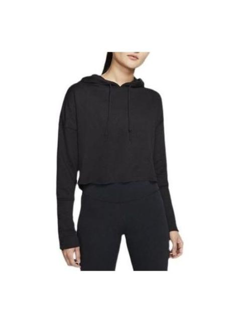 (WMNS) Nike Yoga Luxe Crop Training Hoodie 'Black' CJ3815-010
