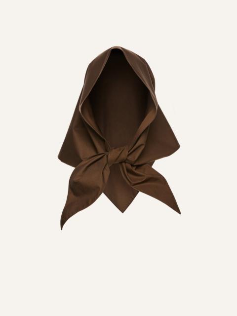 Cotton head scarf in dark brown