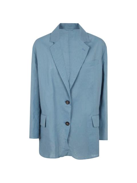buttoned cotton blazer