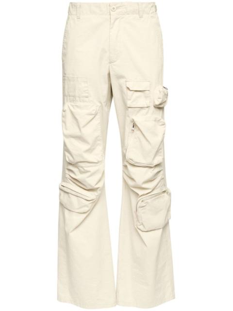 cotton gabardine-wave cargo trousers