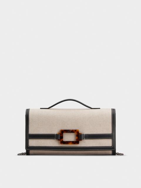 Belle Vivier Clutch in canvas