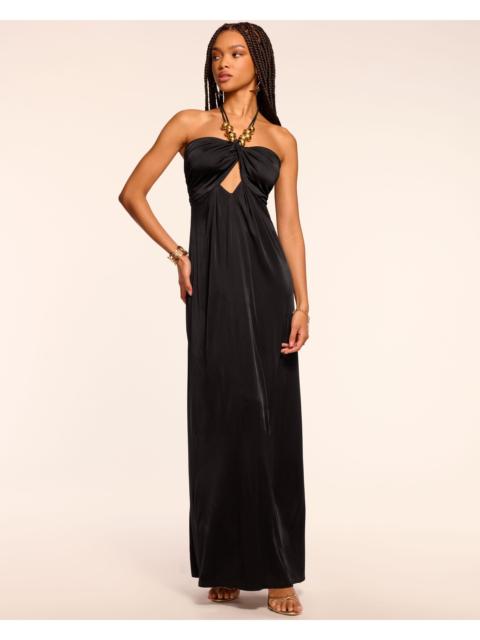 Camryn Jersey Embellished Halter Gown