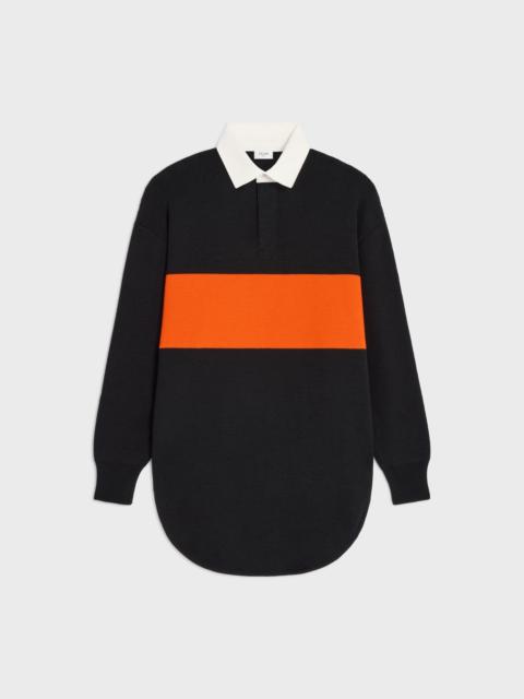 oversized polo sweater IN wool